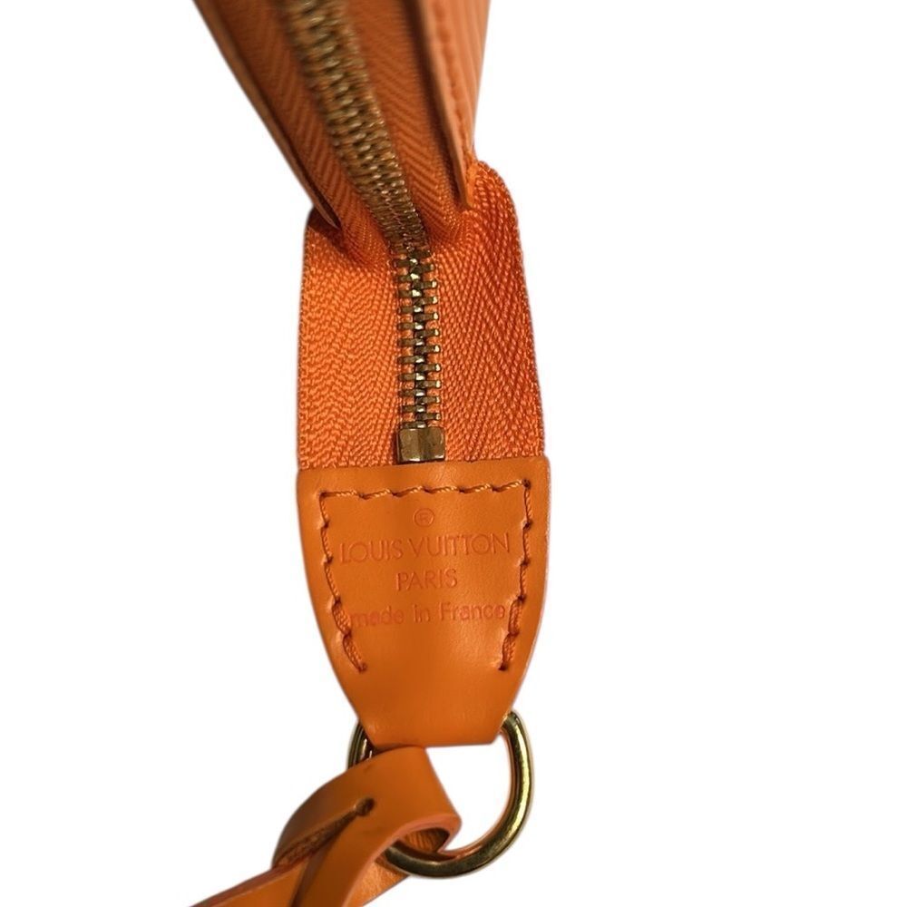 Authentic Louis Vuitton Tangerine Epi Leather Pochette. - Picture 6 of 14